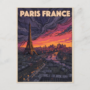Cartão Postal Viagem Paris França
