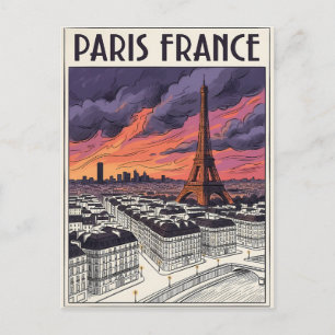 Cartão Postal Viagem Paris França