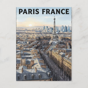 Cartão Postal Viagem Paris França