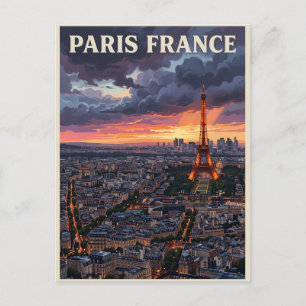 Cartão Postal Viagem Paris França