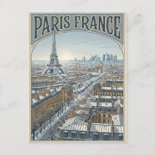 Cartão Postal Viagem Paris França