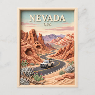Cartão Postal Viagem pela Estrada de Nevada Vale do Fogo Textura