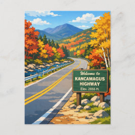 Cartão Postal Viagem pela Kancamagus Highway em New Hampshire