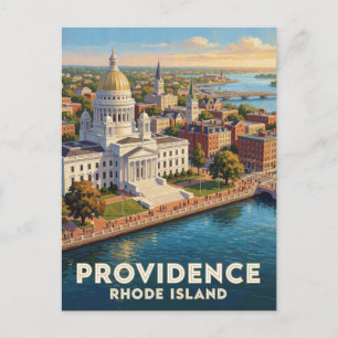Cartão Postal Viagem pela Margem do Rio Providence Rhode Island