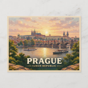Cartão Postal viagem pela república tcheca prague 