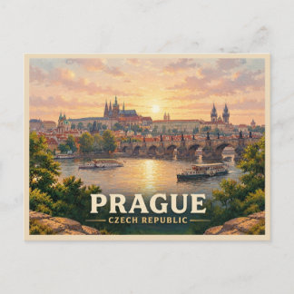 Cartão Postal viagem pela república tcheca prague