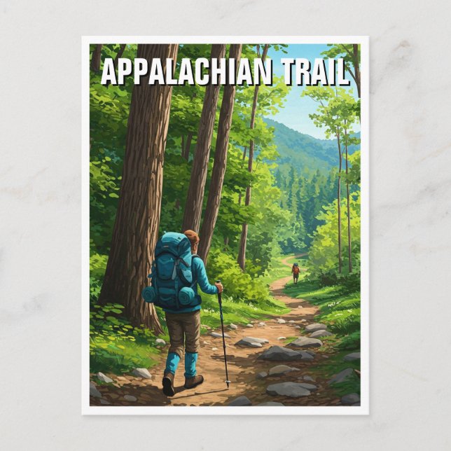 Cartão Postal Viagem pela Trilha Appalachian (Frente)