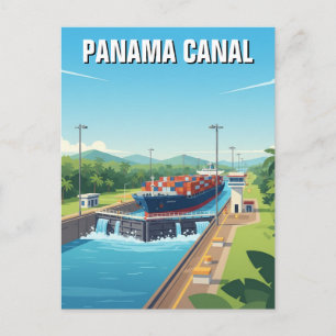 Cartão Postal Viagem pelo Canal do Panamá