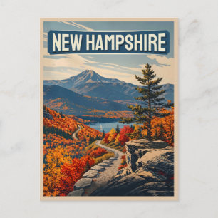 Cartão Postal Viagem pelo Folhagem de Outono de New Hampshire
