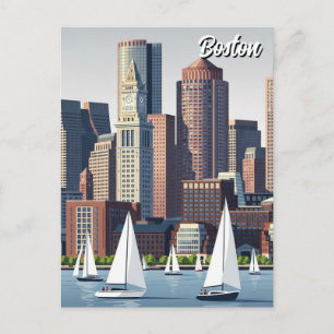 Cartão Postal Viagem pelo Porto de Boston