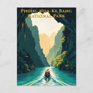 Cartão Postal Viagem pelo rio em Phong Nha, Vietnã