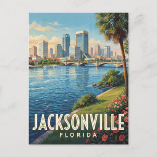 Cartão Postal Viagem pelo rio Jacksonville Flórida