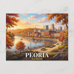 Cartão Postal Viagem Peoria Illinois