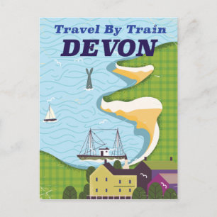 Cartão Postal Viagem por comboio Devon
