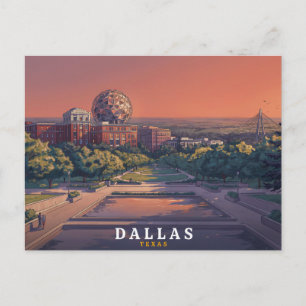 Cartão Postal Viagem Retro Dallas Texas