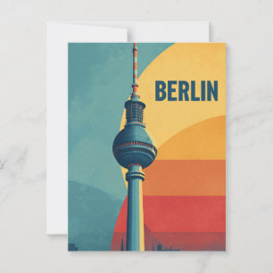 Cartão Postal Viagem retrô para Berlim
