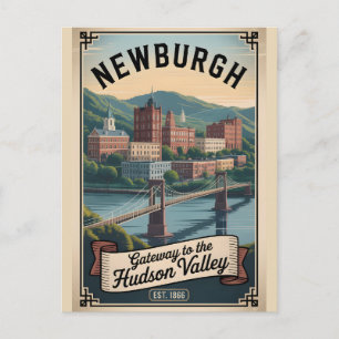 Cartão Postal Viagem Retro para Newburgh Nova York