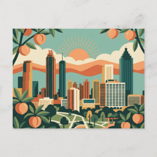 Cartão Postal Viagem Retro Vintage Atlanta Geórgia