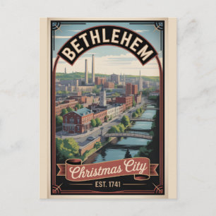 Cartão Postal Viagem Retro Vintage Bethlehem Pensilvânia