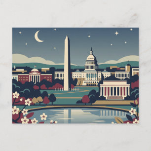 Cartão Postal Viagem Retro Vintage Washington DC