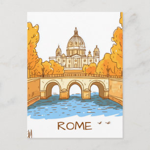 Cartão Postal Viagem Roma Itália