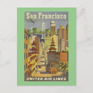 Cartão Postal Viagem San FranciscoVintage