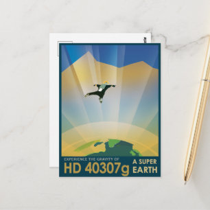Cartão Postal Viagem Sci-Fi Ad, Planeta HD 40307g