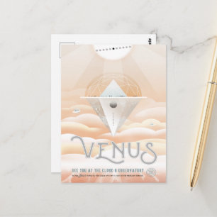 Cartão Postal Viagem Sci-Fi Ad, Vênus Planeta