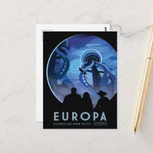 Cartão Postal Viagem Sci-Fi, Lua Europa