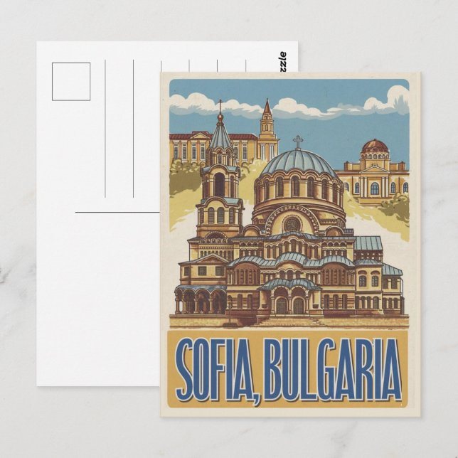 Cartão Postal Viagem Sofia, bulgária, presentes e lembranças de  (Frente/Verso)
