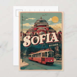 Cartão Postal Viagem Sofia, bulgária, presentes e lembranças de 