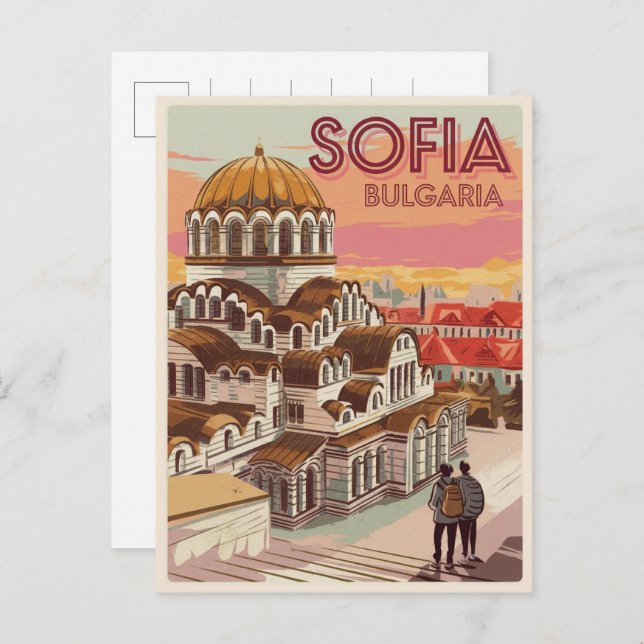 Cartão Postal Viagem Sofia, bulgária, presentes e lembranças de  (Frente/Verso)