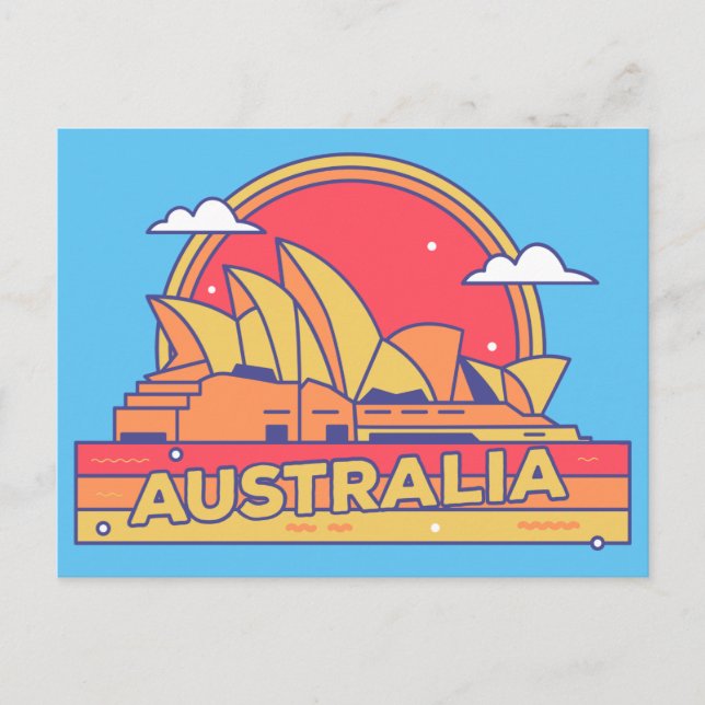 Cartão postal Viagem Souvenir da Austrália (Frente)
