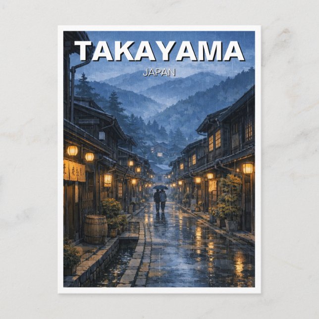 Cartão Postal Viagem Takayama Japão (Frente)