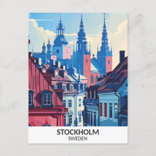 Cartão Postal Viagem Trabalho de arte Suecia de  Estocolmo
