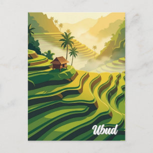 Cartão Postal Viagem Ubud Bali Indonésia