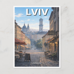 Cartão Postal Viagem Ucrânia Lviv