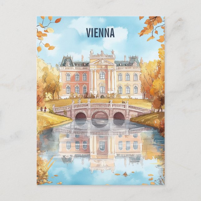 Cartão Postal Viagem Viena Áustria (Frente)