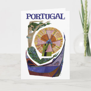 Cartão postal Viagem Vintage Airline Portugal
