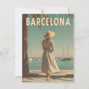 Cartão Postal Viagem vintage Barcelona