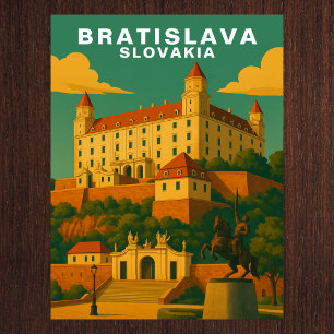 Cartão Postal Viagem Vintage Bratislava Eslováquia Europa