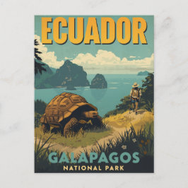 Cartão Postal Viagem Vintage Equador Galápagos