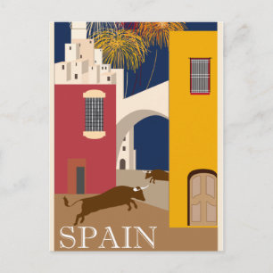 Cartão Postal viagem vintage espanha