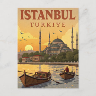 Cartão Postal Viagem Vintage Istambul