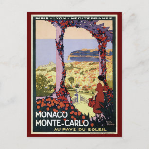 Cartão Postal Viagem Vintage Mônaco Monte Carlo