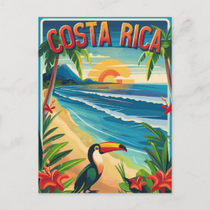 Cartão Postal Viagem vintage na Costa Rica