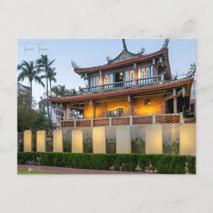 Cartão Postal viagem vintage Tainan Taiwan cidade férias retrô