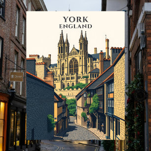 Cartão Postal Viagem York Inglaterra Reino Unido Histórico