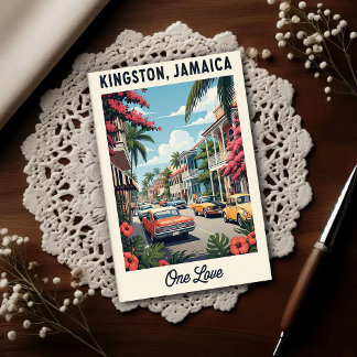 Cartão Postal Viagens à Jamaica Vintage dos Anos 60