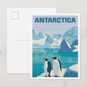 Cartão Postal Viagens Antigas Antártica